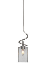 Capri 1 Light Steel Mini Stem Hung Pendant 17 Inch Tall by Toltec - 901-BN-300