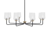 Sandia 8 Light Chandelier 12.5 Inch Tall and 42.5 Inch Wide by Toltec - 6208-125-425