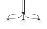 Cavella 3 Light Steel Small Island Pendant 39.25 Inch Length by Toltec - 3936-MB-202