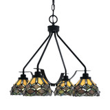 Odyssey 3 Light Small Chandelier by Toltec 2604-MB-9435 - 2604-MB-9435