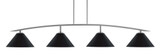 Kurve 4 Light Bar Island Pendant 73.75 Inch Wide by Toltec - 3734-GP-420-GP