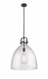 Newton Bell 1 Light Large Stem Pendant 18 Inch Wide by Innovations - 410-1SL-G412-18