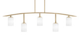 Kurve 5 Light Bar Island Pendant 14.25 Inch Tall by Toltec - 3745-NAB-300