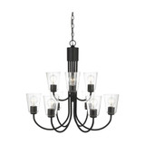 Miles 9 Light Chandelier 27.25 Inch Tall and 29 Inch Wide by Generation - GLC11-9
