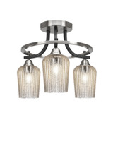 Paramount 3 Light 14.25 Inch Length Semi Flush Mount by Toltec - P3_3417_SF1415