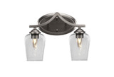 Zilo 2 Light Vanity Light 10.5 Inch Tall by Toltec - 552-1375-105