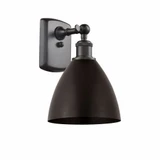 Metal Bristol 1 Light Wall Sconce 10.75 Inch Tall by Innovations - 516-1W-MBD-75