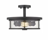 Savannah 2 Light 13.75 Inch Wide Semi Flush Mount by Z-Lite - 462SF14-BNTY