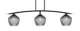 Kurve 3 Light Island Pendant 49.75 Inch Length by Toltec - 3733-MB-45