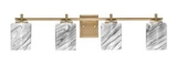 Franklin 4 Light Bath Bar 8.75 x 34.75 Inches by Toltec  - 1214-MB-549