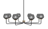 Sandia 8 Light Chandelier 10.75 Inch Tall and 43.5 Inch Wide by Toltec - 6208-1075-462