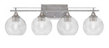 Uptowne 4 Light Vanity Light 28.5 Inch Length by Toltec - 134-AS-4100