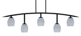 Kurve 5 Light Small Bar Island Pendant 51.25 Inch Length by Toltec - 3745-GP-4612