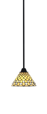 Paramount 1 Light Stem Hung Small Pendant 8.5 Inch Tall by Toltec - 3401-MB-451