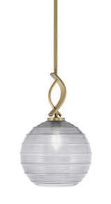 Cavella 1 Light Small Pendant 16 Inch Tall by Toltec - 3901-512