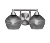 Paramount 2 Light Bath Bar 7.5 Inch Tall and 14.25 Inch Length by Toltec - 3422-BN-4622