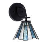 Cavella 1 Light Art Glass Wall Sconce 10.25 Inch Tall by Toltec - 3911-MB-9115
