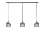3 Light Stem Hung Linear Pendalier 7.25 x 37.75 Inch by Toltec 36-BN-4622 - 36-BN-4622