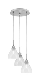 Array 3 Light Cord Hung Cluster Medium Pendant by Toltec - 1818-BN-12.5