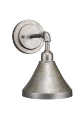 Vintage 1 Light Wall Sconce 11 Inch Tall by Toltec - 181-7-11-