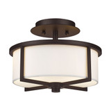 Wesley 2 Light 11 Inch Wide Semi Flush Mount by Livex - 51072