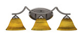 Zilo 3 Light Vanity Light 23.75 Inch Length by Toltec - 553--825-2375