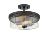 Bohin 2 Light 13 Inch Wide Semi Flush Mount by Z-Lite - 464SF-BN7J