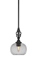 Elegante 1 Light Steel Small Pendant 11 Inch Tall by Toltec - 80-7-11