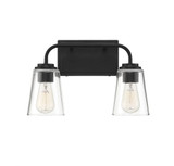 2 Light Mid Century Modern Vanity Light 9.75 Inch Tall by Meridian - M80043