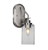 Odyssey 1 Light Steel Wall Sconce 13.5 Inch Tall by Toltec - 2611-MB-530