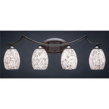 Zilo 4 Light Vanity Light 30.75 Inch Length by Toltec - 554--1025-3075