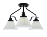 Odyssey 3 Light 14.5 Inch Wide Steel Semi Flush Mount by Toltec - 2607-MB-302