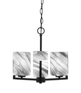Atlas 3 Light Chandelier 14.5 Inch Tall and 13 Inch Wide by Toltec - 4503-MB-541