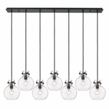 Newton Sphere 7 Light Oversized Linear Pendant by Innovations - 127-410-1PS-G410-8