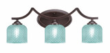 Zilo 3 Light Bath Bar 9 Inch Tall and 23.5 Inch Length by Toltec - 553-46-1