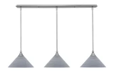 3 Light Stem Hung Linear Pendalier 7.5 x 43.5 Inch by Toltec 36-BN-4002 - 36-BN-4002