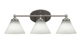 Capri 3 Light Steel Vanity Light 23.75 Inch Length by Toltec - 5913-8252375