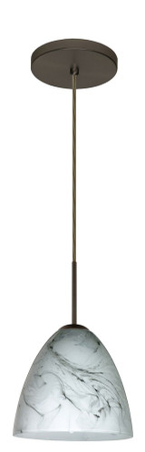 Vila 1 Light Small Cord Pendant with Flat Canopy by Besa - 1JT-VILA