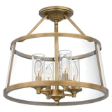 Barlow 4 Light 16 Inch Wide Semi Flush Mount by Quoizel - BAW1716