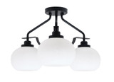 Odyssey 3 Light 12.25 Inch Length Semi Flush Mount by Toltec - 2607-BN-202
