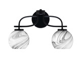 Cavella 2 Light Steel Vanity Light 17.5 Inch Length by Toltec - 3912-MB-4100