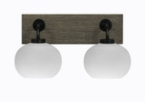 Oxbridge 2 Light Steel Vanity Light 17.5 Inch Length by Toltec - 1772-GPDW-202