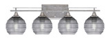 Uptowne 4 Light Steel Vanity Light 28.5 Inch Length by Toltec - 134-AS-4602
