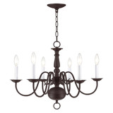 Williamsburgh 6 Light Medium Chandelier by Livex - 5006