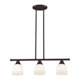 Somerville 3 Light Transitional Linear Chandelier by Livex - 53854