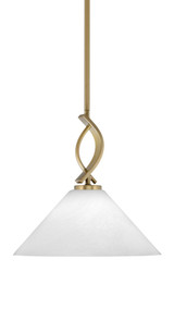 Cavella 1 Light Medium Linear Pendant 12.75 Inch Tall by Toltec - 3901-32