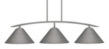 Kurve 3 Light Island Pendant 46 Inch Length by Toltec - 3736-GP-420-GP