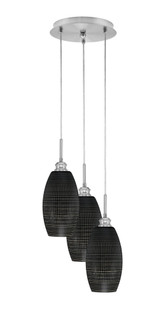 Array 3 Light Small Pendant 16 Inch Tall by Toltec - 1816-BN-10.5