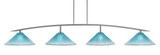 Kurve 4 Light Crystal Glass Bar Island Pendant 75.75 Inch Length by Toltec - 3734-GP-711