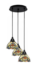 Array 3 Light Medium Pendant 13.5 Inch Wide by Toltec - 1818-MB-13.5